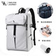 光影宙斯潮流雙肩包男背包騎行旅游包機能頭盔戶(hù)外防水電腦包書(shū)包 白灰色干濕分離保溫袋防臭鞋袋