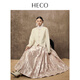 HECO【芬芳馥郁】明星同款新中式國風(fēng)漢服通勤提花馬面裙 粉色   M   