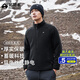 拓路者（Pioneer Camp）戶外抓絨衣男士立領(lǐng)冬季加絨加厚內(nèi)膽搖粒絨外套中老年春裝大碼 黑色 XL