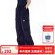 ELLE KIDS童裝 全腰松緊工裝褲男女童春季直筒兩穿收腳褲 藏青色 165 (M)