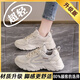 回力【白牌】超輕學(xué)生運動(dòng)跑步鞋女不臭腳棉花糖老爹鞋春秋小白鞋 卡其升級版 單層 40