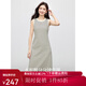 熙世界sllsky小香風(fēng)牛仔外套女短款2025春季新款復(fù)古休閑百搭圓領(lǐng)夾克 杏底黑條 2XL