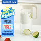 樂扣樂扣（locknlock）【清涼節(jié)】玻璃冷水壺涼水壺塑料把手耐高溫泡茶壺LLG619V_1.3L