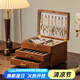 森物社實(shí)木首飾盒大容量多層手飾品項(xiàng)鏈耳釘收納盒高檔輕奢七夕節(jié)禮物女 高端-三層-全實(shí)木質(zhì)