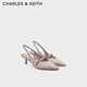 CHARLES&KEITH25秋新品氣質(zhì)尖頭高跟鞋珍珠涼鞋單鞋生日禮物CK1-60361596 Mauve紫紅色 36 （230）