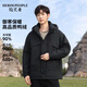 HERDE PEOPLE 牧荒者羽絨服男女同款戶(hù)外連帽防風(fēng)防水保暖加厚外套 黑色 3XL200-220斤
