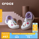 crocs卡駱馳秋冬新品休閑鞋秋冬洞洞鞋貝雅暖絨暖棉|206633 白/淡紫 -577 (建議買大一碼) 36 /37(220mm)