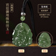 胖東來品質(zhì)和田玉青玉本命佛十二生肖吊墜觀音菩薩項(xiàng)鏈男女款 生肖蛇/普賢菩薩青玉本命佛黑繩