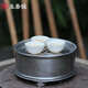 生泰號(hào) 壺承 顏吉利手工錫茶盤圓形紫砂壺養(yǎng)壺墊小茶船茶池潮州工夫茶具 原色