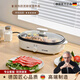 香奈京德國進(jìn)口電煎鍋牛排機家用多功能小型電烤盤(pán)宿舍一體平底早餐機不粘鍋專(zhuān)用 智能控溫早餐機無(wú)蓋款 1層