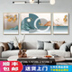鈴桐客廳裝飾畫(huà)現代畫(huà)抽象壁畫(huà)沙發(fā)掛畫(huà)三聯(lián)掛畫(huà)家居裝飾畫(huà) 款1 左右40*60中間80*60晶瓷金框