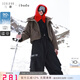 IBUDU2024冬季新款三防連帽羽絨服短款白鴨絨保暖外套潮酷女 咖啡色 165/88A/L