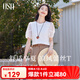 歐莎蕾絲泡泡袖t恤女2025年夏季新款甜美減齡時尚百搭高級感短袖上衣 白色 M
