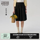 Teenie Weenie小熊女裝半身裙2025夏季新款休閑度假風法式時尚短裙 黑色 M