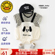 G.DUCKKIDS小黃鴨童裝嬰兒夏季薄款衣服純棉套裝新款男寶寶衣服新生兒連體衣 條紋小狗（單件哈衣） 66cm 66碼適合3-6個(gè)月(10-13斤)