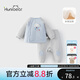 歡喜小熊寶寶棉服套裝嬰兒秋冬加厚夾棉外出保暖棉衣棉襖兩件套嬰幼兒衣服 藍(lán)色 100 (建議2-3歲.身高90-100cm)