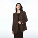 太平鳥(niǎo)【商場(chǎng)同款】可露麗風(fēng)西裝25新款通勤合體西裝女A3BAF3261 棕色 L 165