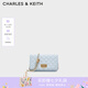 CHARLES&KEITH經(jīng)典菱格鏈條小方單肩斜挎包包女包生日禮物七夕禮物CK2-70160131 Sea Salt Blue海鹽藍（新色） 小包