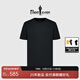 比音勒芬【干爽面料】2025春夏新款男士純色上衣簡約標(biāo)識(shí)基礎(chǔ)圓領(lǐng)短袖T恤 07黑色 4XL （125）