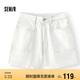 森馬（Semir）森柔牛仔|商場(chǎng)同款牛仔褲女半松緊腰2025夏時(shí)尚短褲103325122001