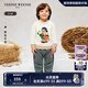 Teenie Weenie Kids小熊童裝24秋冬款男寶寶圓領(lǐng)套頭開肩扣毛衣 象牙白 110 cm