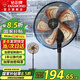 鉆石牌（DIAMOND） 工業(yè)風(fēng)扇落地扇家用立式電風(fēng)扇大風(fēng)力搖頭強力電扇客廳商用工廠(chǎng)車(chē)間鋁葉商業(yè)風(fēng)扇 FS-45-B金色五葉 推薦商鋪/車(chē)間