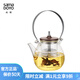 尚明耐熱玻璃蒸煮兩用茶壺煮茶器電陶爐提梁壺明火加熱家用辦公養(yǎng)生壺 槍黑色 1000ml