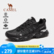 駱駝（CAMEL）清巖登山鞋男夏季新款戶外鞋防滑徒步鞋女士輕質(zhì)透氣徒步鞋運(yùn)動(dòng)鞋 黑色，男，透網(wǎng)版 41