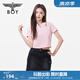 BOY LONDON夏女士短袖經(jīng)典logo簡約純色修身顯瘦T恤W01001 粉色 L