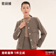 歌莉婭小香風(fēng)高級感水洗羊毛開衫上衣女1A9L6E130 86Y咖啡色 XL