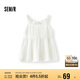 森馬（Semir）襯衫女無袖設(shè)計感蝴蝶結(jié)可愛2025夏花苞肌理上衣吊帶107425104009
