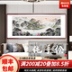 【手繪真跡】鴻怡軒 旭日東升國畫山水畫風(fēng)景畫靠山掛畫客廳沙發(fā)背景墻聚寶盆字畫辦公室裝飾畫 《旭日東升》 實木裝框：205*85cm【實木畫框 有機玻璃】