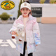 G.DUCKKIDS兒童羽絨服女童中長(zhǎng)款2024新款洋氣免洗小童加厚白鴨絨女寶寶外套 愛莎漸變粉 免洗 130 cm 尺碼偏大，輕勿貪大