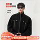 杜小閑座山蟒立領(lǐng)外套男士春秋季cleanfit高級感工裝外套寬松上衣服夾克 黑色 XL [推薦120-140斤]