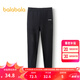 巴拉巴拉（BALABALA）童裝兒童打底褲春女童褲子大童長(zhǎng)褲拜年服 黑色90001 150 cm