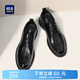 海瀾之家（HLA）男鞋商務(wù)皮鞋男時(shí)尚壓花鞋子男通勤西裝鞋結(jié)婚新郎鞋 黑色 42