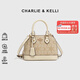 CHARLIE&KELLI CK品牌包包女包復(fù)古貝殼包單肩腋下包女士2025新款手提斜挎包 米白色【京倉(cāng)配送 品牌禮袋】