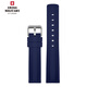 瑞士軍表（SWISS MILITARY）瑞士原裝品牌原裝橡膠表帶20/22MM男士通用表帶 B.A14068.05-20MM藍色