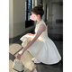 GARNUO白色連衣裙子女夏季法式小個(gè)子高級感禮服收腰無(wú)袖背心小白裙短裙 白色 S 【80-100斤】