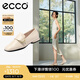 愛步（ECCO）樂福鞋女 25年春季通勤百搭單鞋簡約氣質(zhì)粗跟女鞋 安妮方頭208563 石灰色20856301378 37