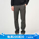 探路者軟殼褲男女24秋冬戶外防風防潑水徒步褲加絨保暖彈力沖鋒登山長褲 男-炭灰984【加絨】 XL