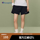 Champion冠軍短褲2024夏季新款女刺繡短衛(wèi)褲休閑簡約熱褲復(fù)古潮流 黑色 XL