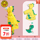 G.DUCKKIDS童裝兒童雨衣男童女孩幼兒園小孩小學(xué)生小童寶寶雨披連帽防雨衣 勇敢小恐龍【升級(jí)拉鏈+防水高領(lǐng) S