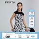 PORTS寶姿 商場(chǎng)同款新品女裝氣質(zhì)印花連衣裙LL8D295KPS098 黑色印花 XS (2)