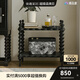 巢趣法式復(fù)古實(shí)木邊幾客廳沙發(fā)邊幾茶幾美式復(fù)古黑色高級感角幾 Cookie邊幾【暹羅黑】