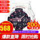 卡西歐CASIO女表G-SHOCK防震防磁防水倒計時多功能潮流運動時尚手表女 GMA-S140M-7A 純白紅金盤