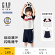 GAP【大小童同款】男童2025夏季新款polo領(lǐng)吸濕速干套裝774543
