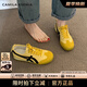 CAMILA KSENIA爆款板鞋女2025新款夏季休閑運(yùn)動(dòng)鞋時(shí)尚阿甘鞋百搭平底高檔德訓(xùn)鞋 黃色 37