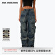 ANN ANDELMAN【沈夢(mèng)辰同款】官方直營(yíng)多口袋工裝牛仔褲2025新款 藍(lán)色 S