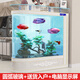 江彩魚(yú)缸玻璃生態(tài)水族箱子彈頭家用客廳圓柱大型屏風(fēng)金魚(yú)缸1年免換水 1.2米（顯示屏+放水閥）